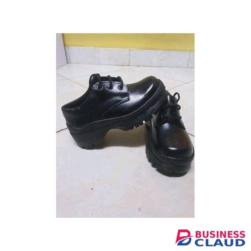 Toughees Unisex Genuine Leather School Shoes – Durable Black Leather Footwear for Boys & Girls, Comfortable Fit, Multiple Sizes