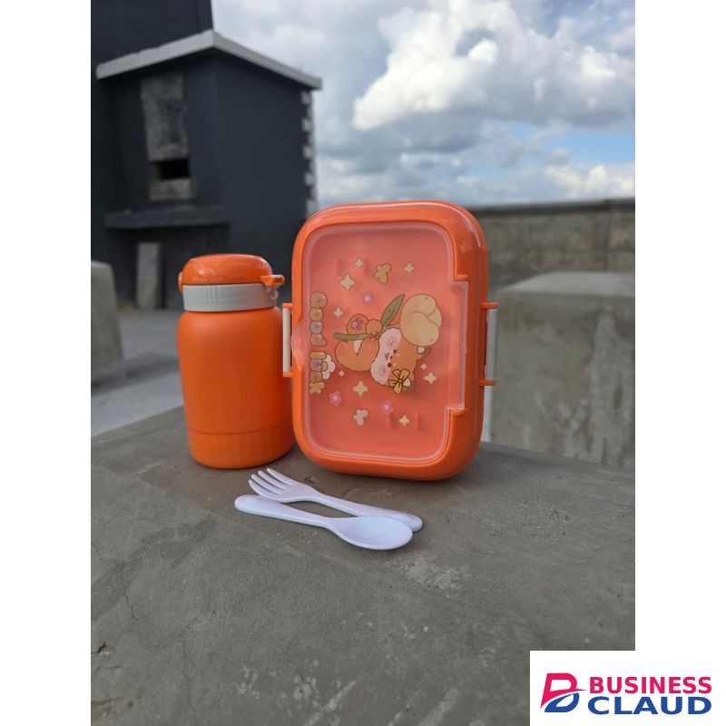 Rectangular Cartoon Themed Kids Lunch Pack Combo