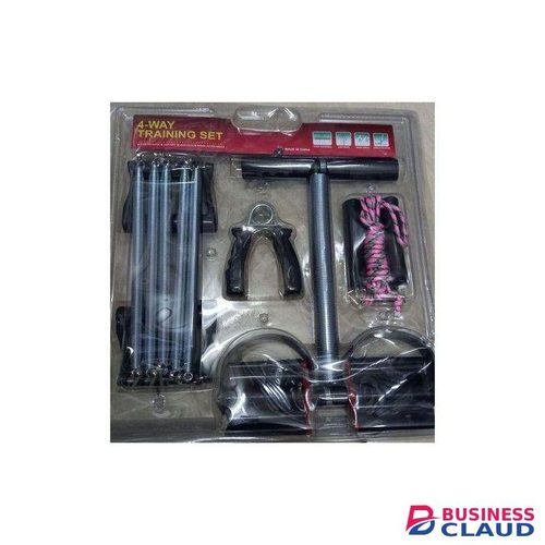 4 Way Training Set Chest Expander Tummy Trimmer Jump Rope 2 Hand Grips