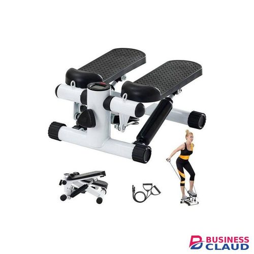 Fitness Mini Steppers for Exercise at Home, Stair Step Workout Machine with Resistance Bands, Full Body Cardio Equipment