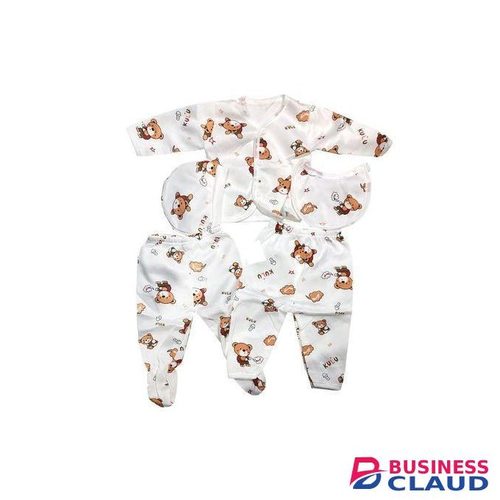 Lucky Star 5 Pieces Newborn Unisex Receiving Set - Sweater, 2 trousers, bib and Cap