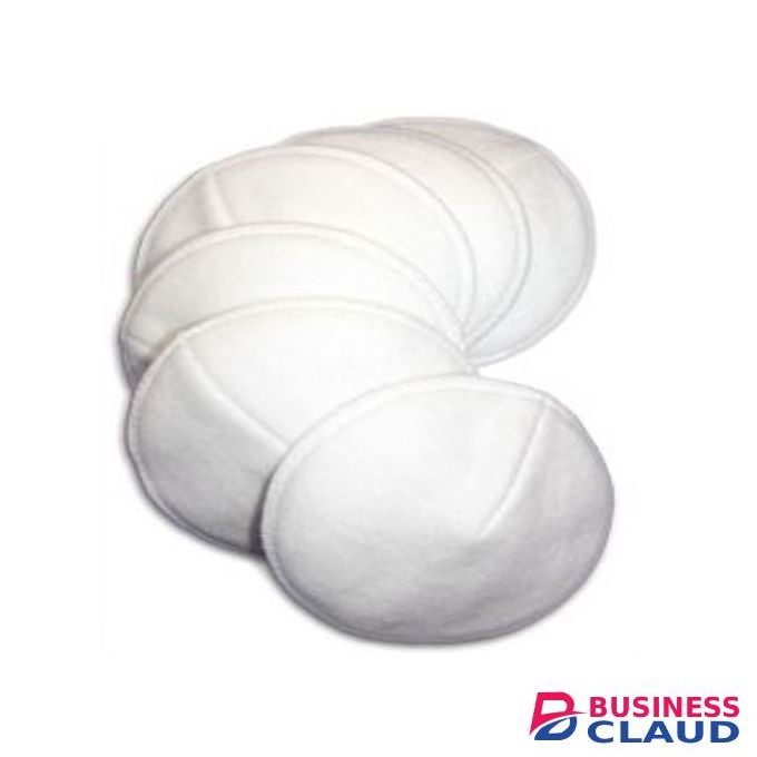 Soft Breathable & Washable White Breast Pads (1 Pair)
