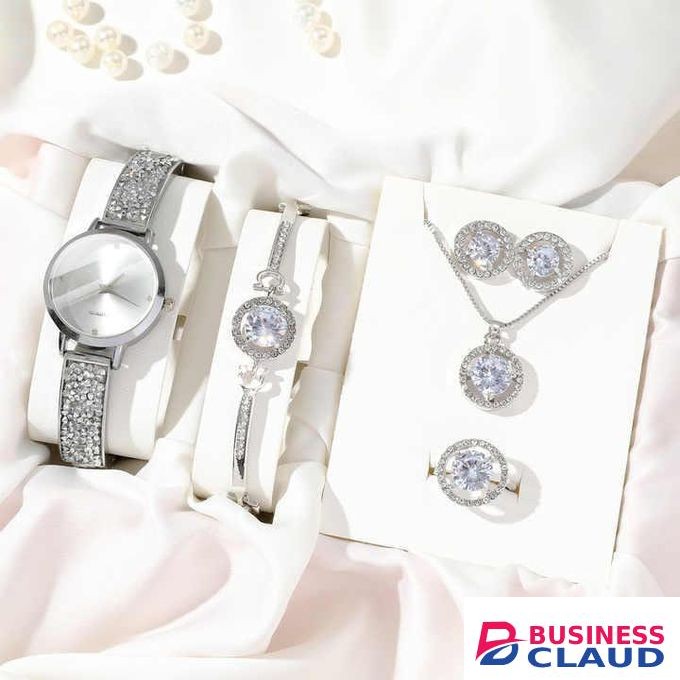 5pcs Ladies Watch Gift Set with Jewelry – Elegant Fashion Accessories