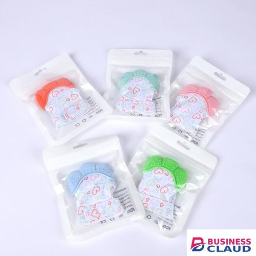 Baby Silicone Teething Glove – Soothing Relief, One Gentle Chew At A Time - BPA FREE With Adjustable Velcro Straps 0-12M