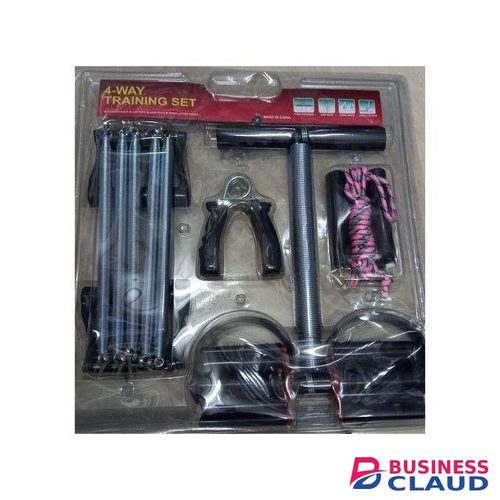 4-Way Training Set WITH CHEST EXPANDER,HAND GRIP,SKIPPING ROPE