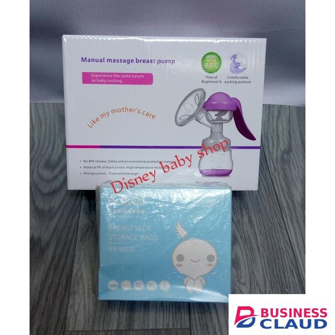 Massage Manual Breast Pump for Easy & Quiet Expressing with Storage bags