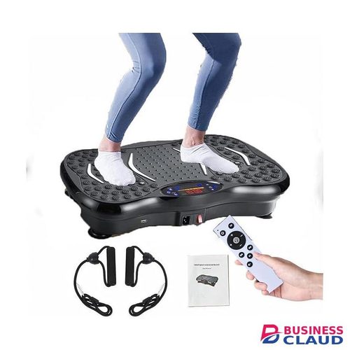 Vibration Plate Exercise Machine, Whole Body Workout Equipment for Weight Loss with Bluetooth Speaker, Lymphatic Drainage Machine,Gyms Workout with Adjustable Speeds and Resistance Bands