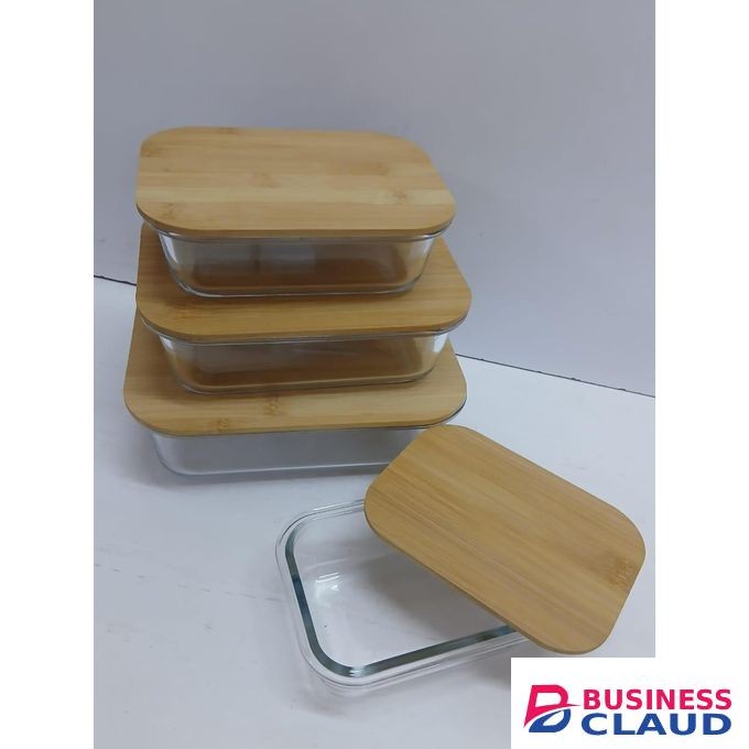 4 in 1 snack storage box set wooden top lid now available