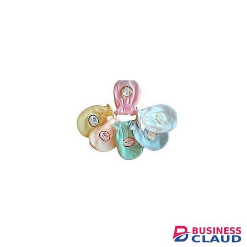 Newborn Baby Cotton Mittens - 6 Pcs - Assorted