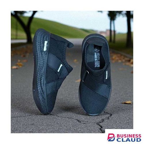 Kids Ultra-comfort black Slip-on sneakers. Easy wear mesh casual shoes. Lightweight and breathable kid's sport shoes. Stretchy straps No-tie design. All-day play, Todler/kids shoes. Perfect for school