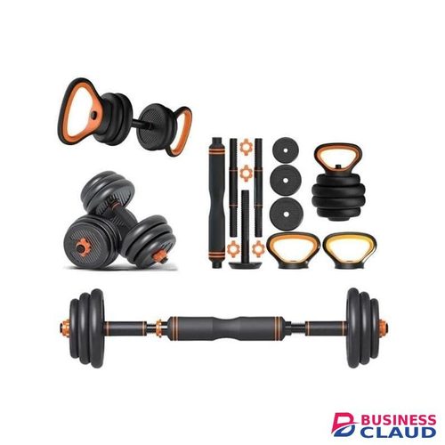 50kgs Multifactional Adjustable Dumbbells Weight Set -Dumbbell, Barbell, Kettlebells, Push-up, Push Up Stand And Ab Roller For Workout Home Fitness Equipment