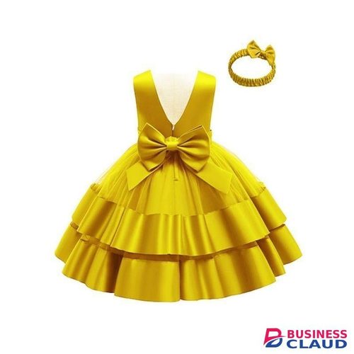 Bunny Lulu Yellow Princess Dress With A Head Decor