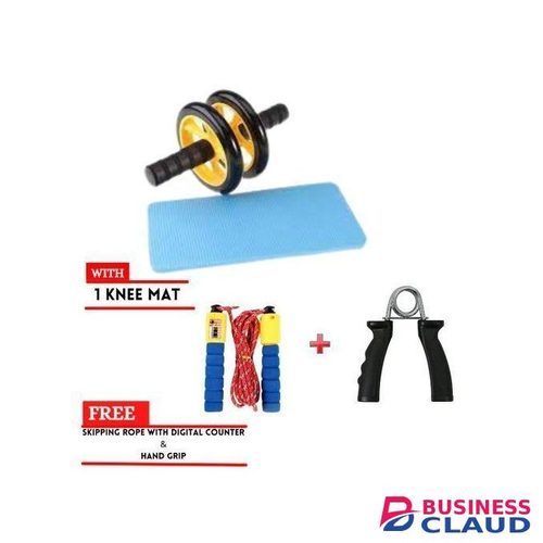 AB Wheel Abs Roller+Knee Mat+Free Rope+HandGrip