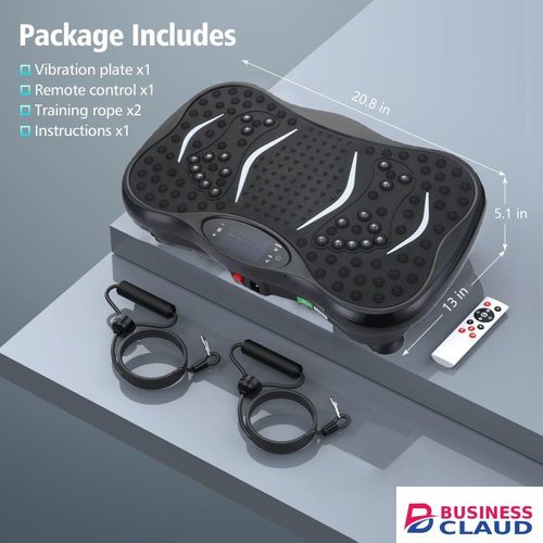Vibration Plate Fitness Platform Exercise Machine Vibrating Lymphatic Drainage Shaking Full Body Shaker Workout Vibrate Stand Shake Board Sport Gym for Weight Loss Fat Burner