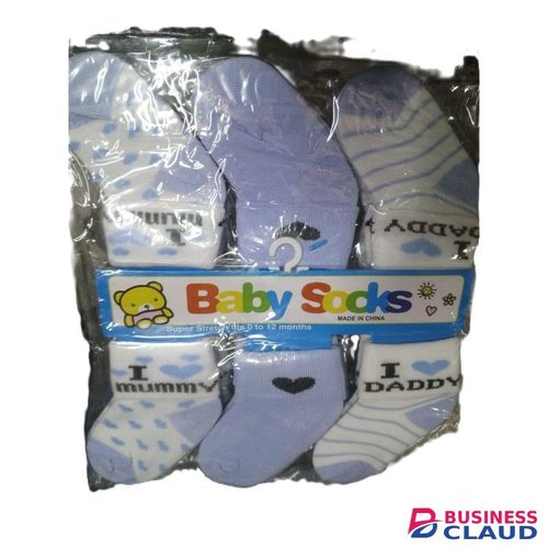 NEW BORN SOCKS 12PAIRS-I LOVE DADDY I LOVE MOMMY