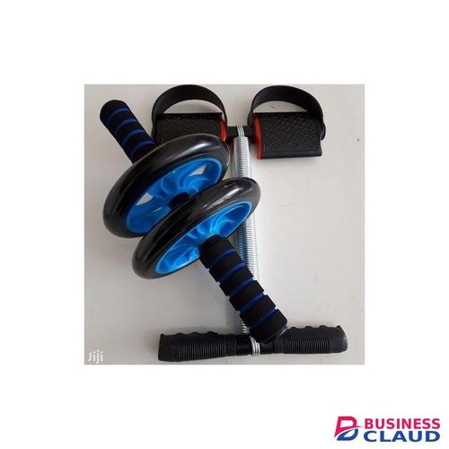 Wheel Double Wheel Abs Roller + Tummy Trimmer + FREE Knee Mat