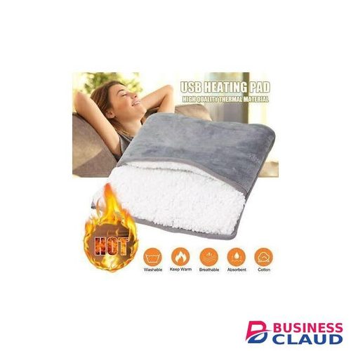 Electric USB Foot Warmer Heated Slipper Pocket For Cold Weather, Portable Plush Heated Foot Massage Pad Washable Cushion For Home & Office