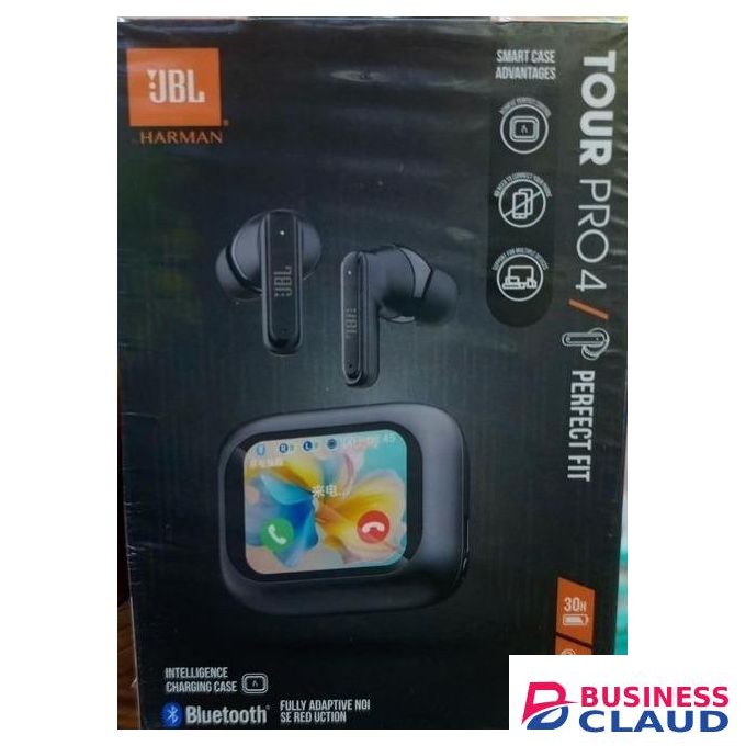 JBL Tour Pro 4 TWS Earbuds with Touch Display Smart Case, Adaptive ANC, and Legendary JBL Spatial Sound