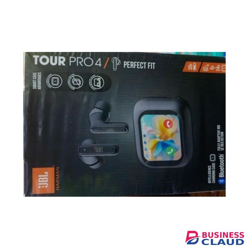 JBL Tour Pro 4 True Wireless Noise Cancelling Earbuds – Smart Case with 1.45” Touch Display & Long Battery Life