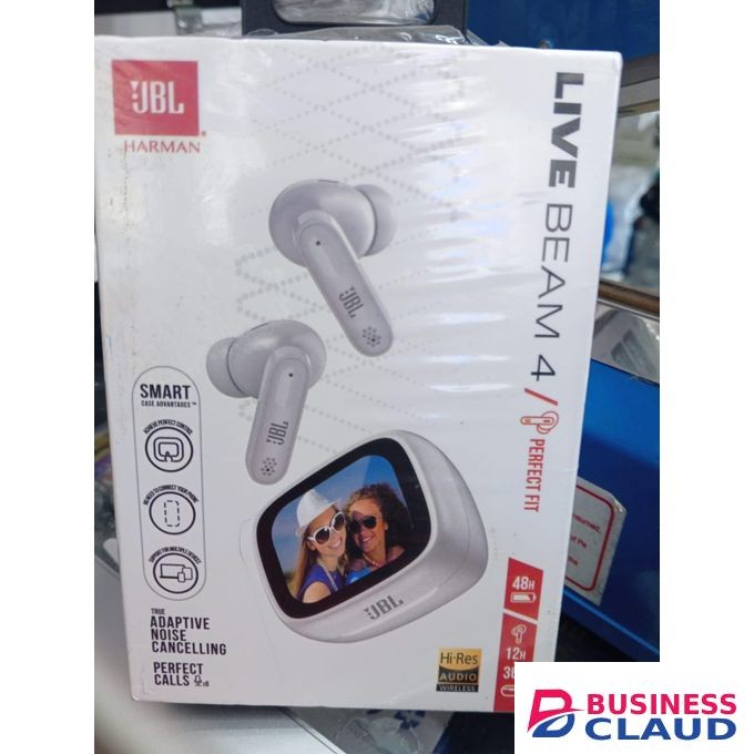 JBL Live Beam 4 Waterproof Noise Cancelling Earbuds with Touch Controls, 6 Mics, and 30-Hour Battery Power