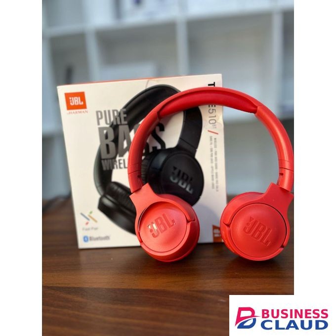 Jbl Tune 510BT Red – Wireless Bluetooth Headphones With Pure Bass Sound