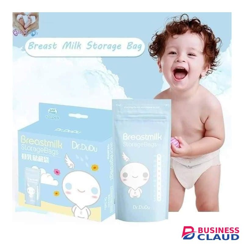 30pcs Breast Milk Storage Bags, 200ml, (BPA-Free, Secure Double-Zipper, Pre-sterilised)