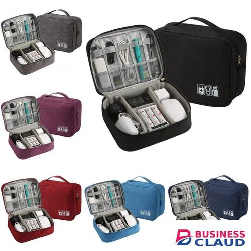 Zoned Storage Bag Large Capacity Multi Interlayer Accessories Package for Power Bank Charger Data Line