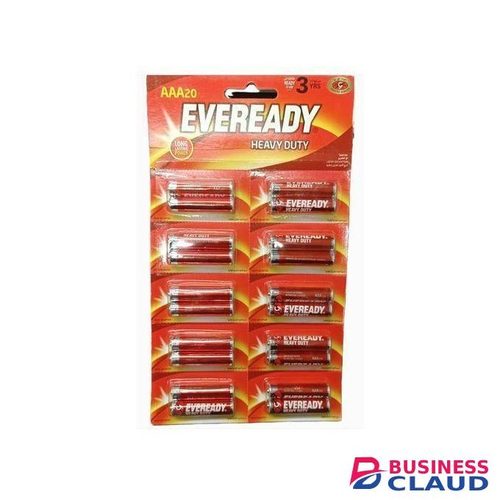Eveready AAA Heavy Duty Batteries (20-Pack) - Long Lasting Alkaline Power
