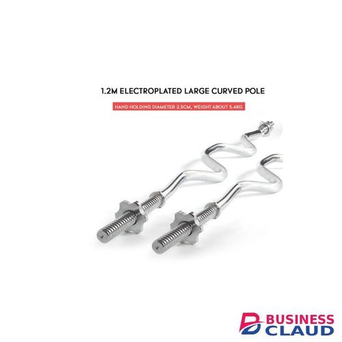 1.2m Electroplated large Curved curl Pole Standard Barbell