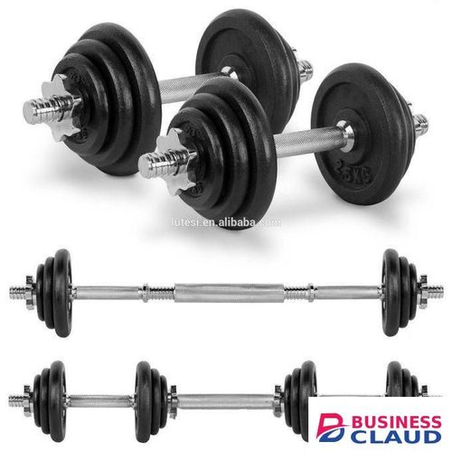 30KG ADJUSTABLE DUMBELL TO BARBELL WEIGHT SET WITH CONNECTOR