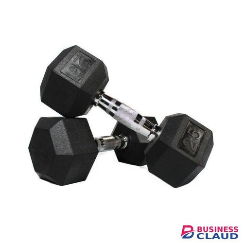 HexPro 2.5KG Rubber Coated Dumbbells 1 Pair