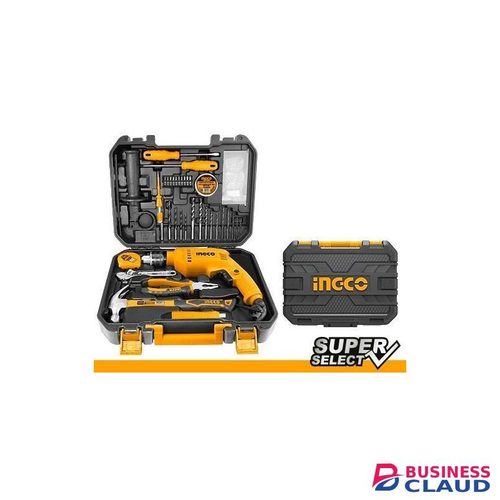 Ingco 115 PCS Tools Set Impact Drill Household Tools Set 680Watts Drill Bits Hammer Pliers Screwdriver Knifes