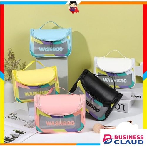 Transparent washbag cosmetic bag Waterproof Easy to carry Can be used to store wet costumes and any other clothes Material PVC PU