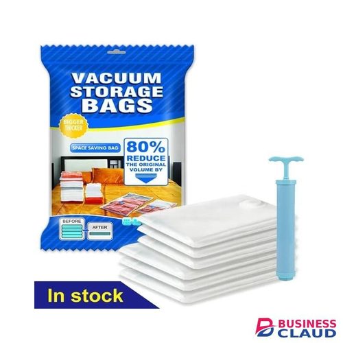 Vaccum storage bag 5in1- Sizes :40*60cm, 50*70cm, 60*80cm, 80*100cm, Handpump
