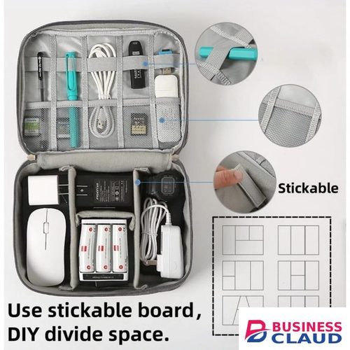 Waterproof Oxford Material Zipper Closure Electronic Organizer Travel Cable Bag Pouch Carry Case Portable Storage