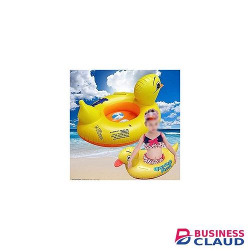 Duckling Shape Inflatable Swimming Baby Boat Floater With Seat & Holes - (3-5) Years