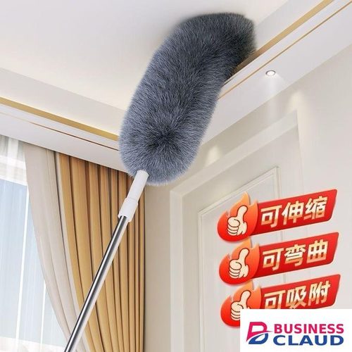 Microfiber Duster with Extension Pole with Protective Head Cap -No Scratch to Ceiling,Extra Long
