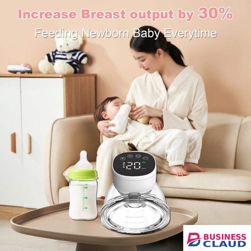 Wearable Breast Pump, Hands Free Electric Auto Breast Pump for Breastfeeding, with 3 Modes, 9 Levels, LCD Display, Low Noise, Portable Milk Pump for Pregnant Women, Mother