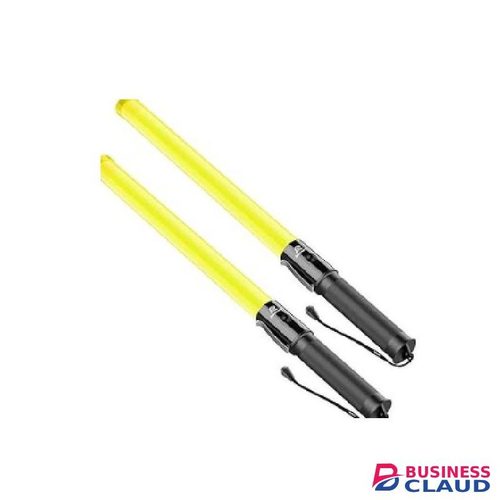 Traffic Marshall Wands, 3V, 6*LED 540mm, Dia:40mm, Flash/On/Off, Visible Dist:300m in Dark, ses 2XD Batteries (Not Included), Yellow