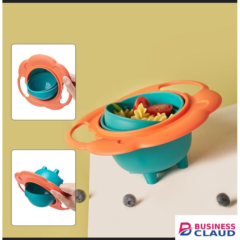 360° Rotational Baby Bowl – Spill-Proof Fun Eating Bowl for Kids