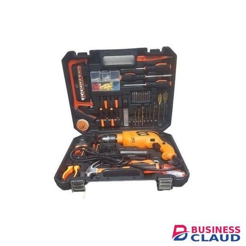 Wave 112 Piece Power Tool Sets with impact Drill Machine, Electric Power Drill Kit Set,Professional Household Home Tool Kit Set with DIY Hand Tool Kits for Office,School,House Repair Maintainance