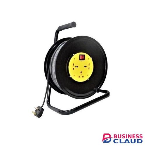 Powermate Extension Reel, 4 Way Socket with 50 Metre 1.5MM Cable, Heavy Duty