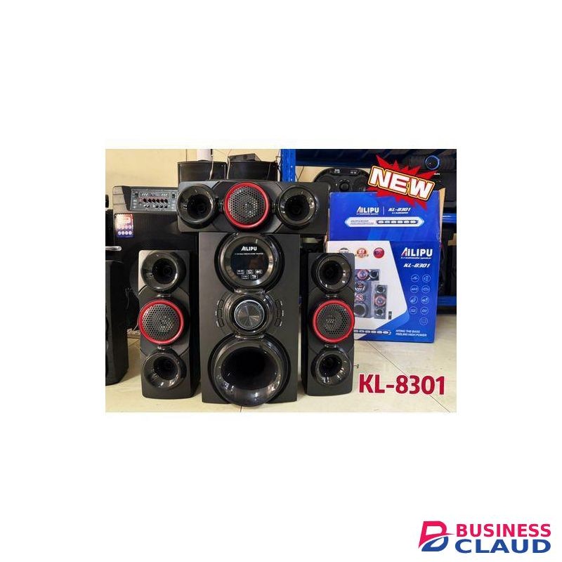 AILIPU (NEW) 15-Inch Rechargeable Bluetooth Speaker KL-3510D – 80000W PMPO, LED Display, Dual Wireless Microphones, Portable Party Speaker