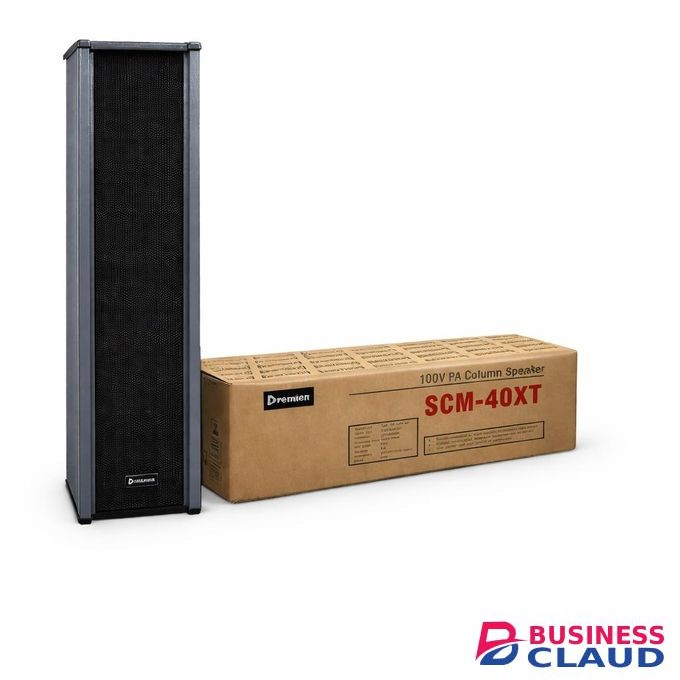 Premier Public address column speaker SCM-40XT black long body for speech clarity
