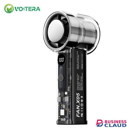 VoltEra High-Speed Handheld Small Fan Violent Semi-Conductor Cooling Transparent Mecha-Style Household Electric Fan Plastic Material