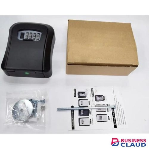 Key Lock Box Wall Mounted, 4 Digit Combination Lockbox for Outside, House Keys - 5 Keys Capacity, Key Safe Security Storage Lock Box for Indoor, Outdoor, Garage, Garden, Store