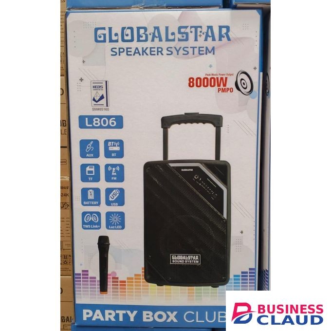 Globalstar Portable club 8 inches trolley portable speaker
