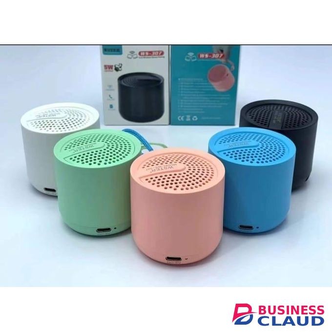 Mini Portable Black Speaker – USB Wired, Cylindrical Design