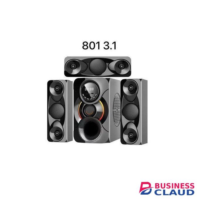 Globalstar GS-801 3.1 X-Bass Multimedia Speaker System – 15000W PMPO, Powerful Bass, 12V