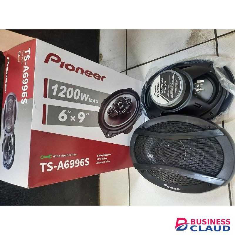 Pioneer Speaker. 1200W. 6 " x 9 " 5 - Way, TS-A6996S Car Oval Mid range pair